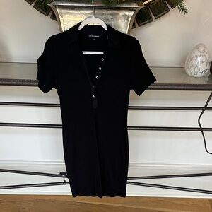 Veronica Beard size medium Black Short Sleeve Polo Dress EXCELLENT